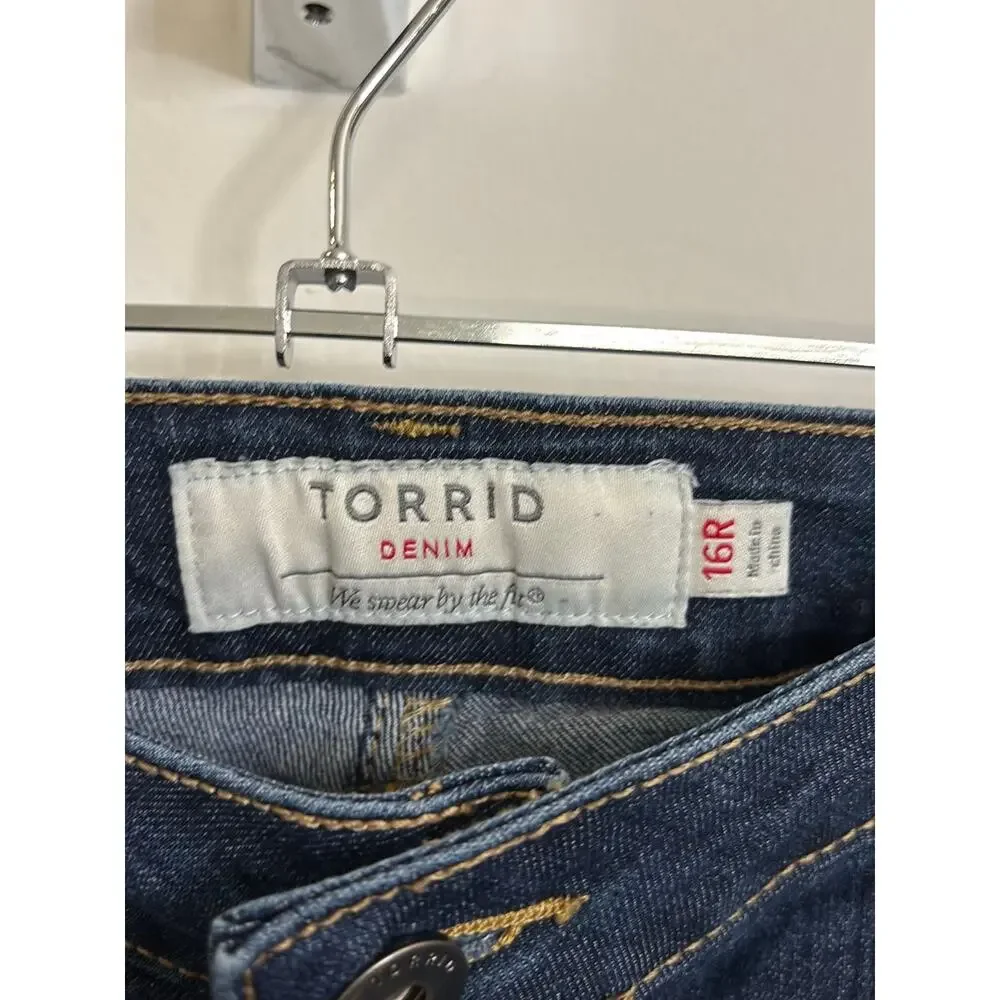 Torrid Jeans Womens 16R Blue Dark Wash Classic Skinny Stretch Denim